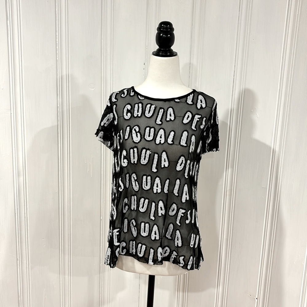 Sheer & sequin DESIGUAL shirt/cardigan